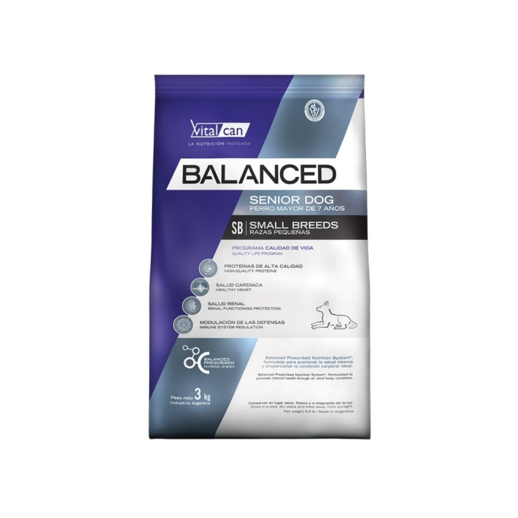 Vital Balanced Dog Senior Small x 3kg