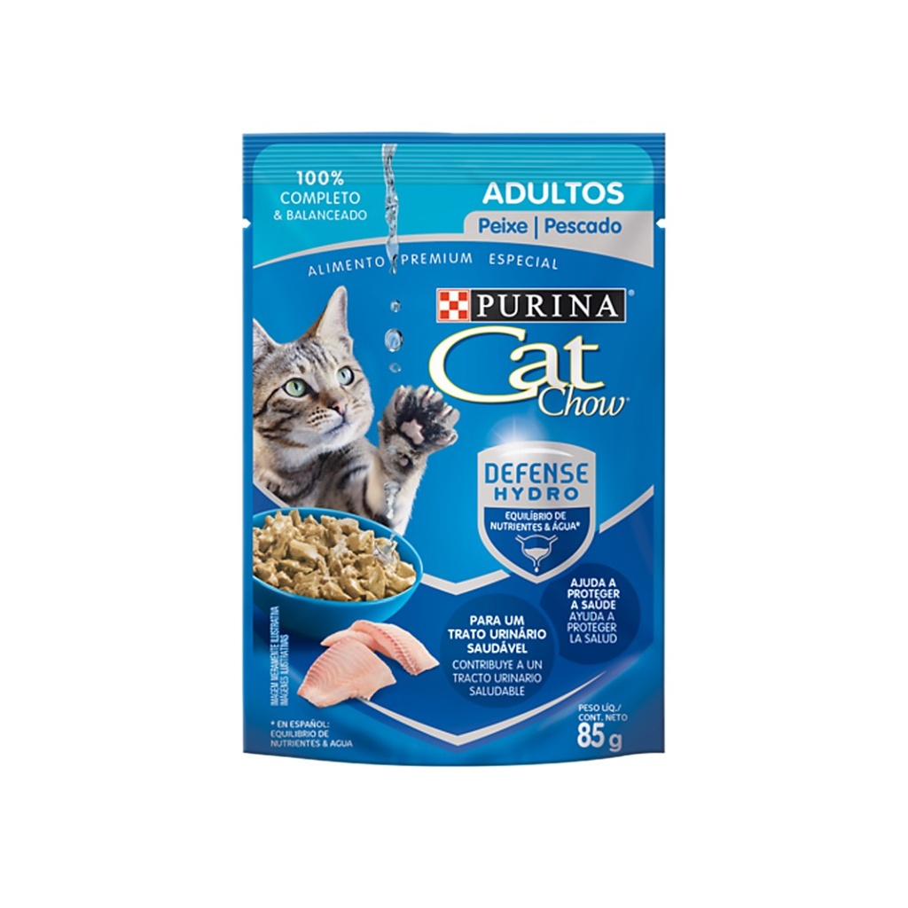 Pouch Cat Chow Adultos Pescado x 85gr