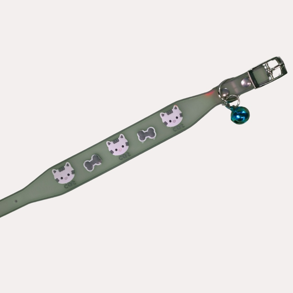 Collar para gato silicona transparente