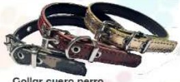 Collar cuero perro chico fantasia 35cm (LUR)
