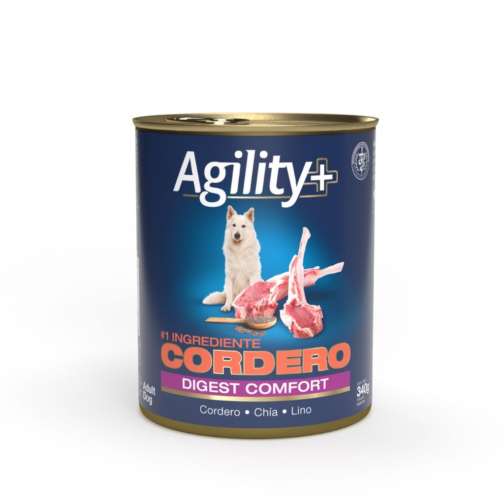 Lata Agility + Dog Adulto Digest Confort x 340 gr