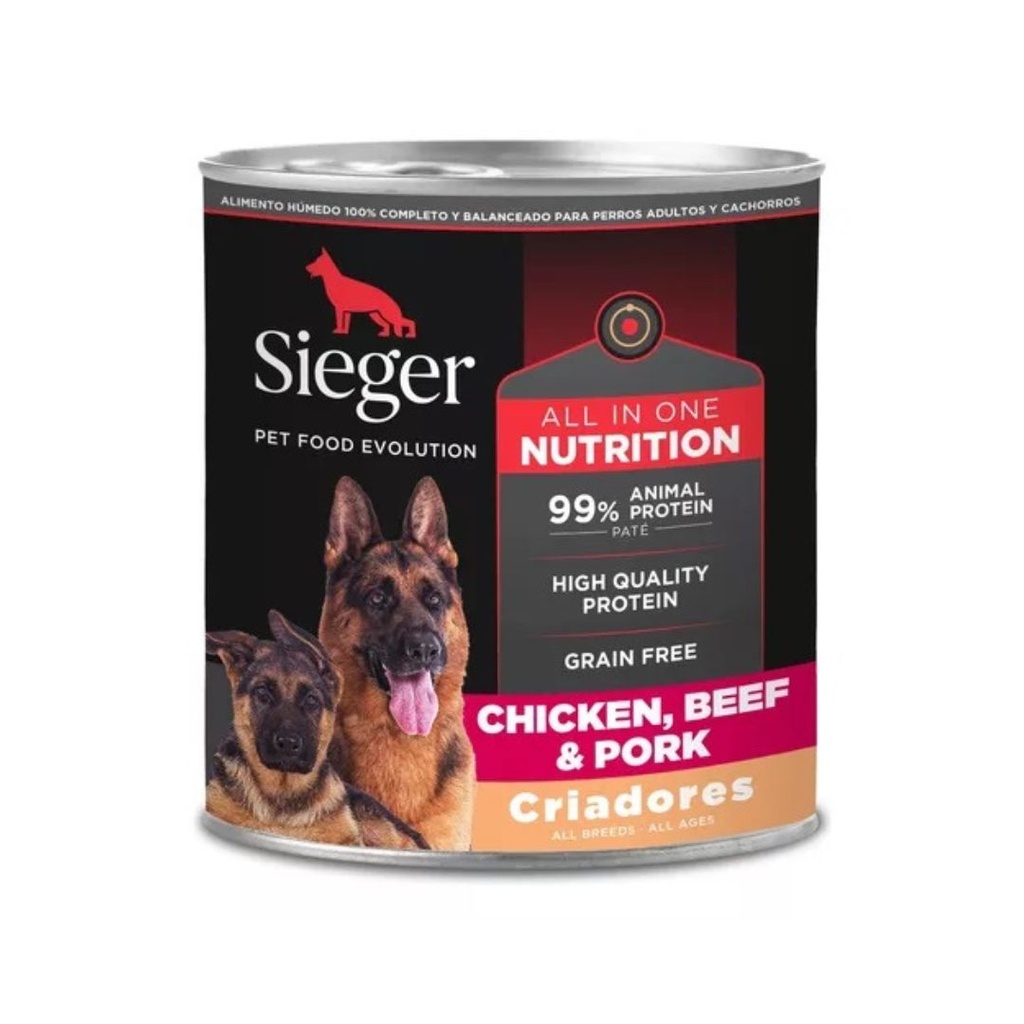 Lata Sieger Criadores WET Pollo x 340 gr