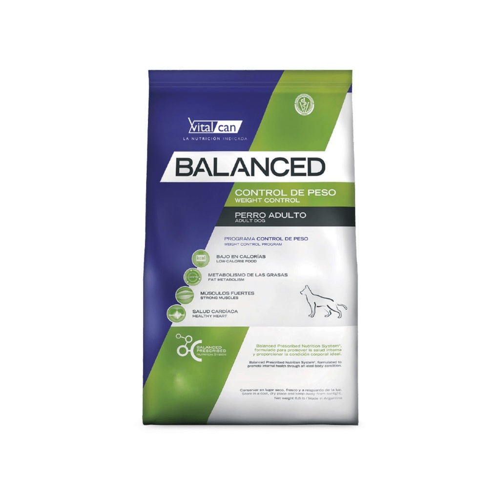 Vital Balanced Dog Control de Peso x 3kg