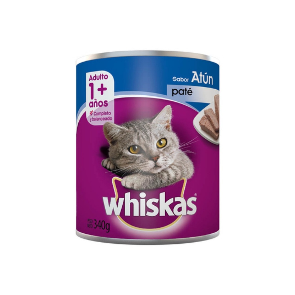 Lata Whiskas Atún Adulto x 340gr