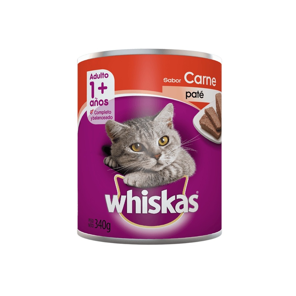 Lata Whiskas Carne Adulto x 340gr