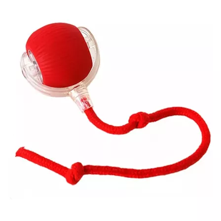 Pelota interactiva USB con soga para gato 