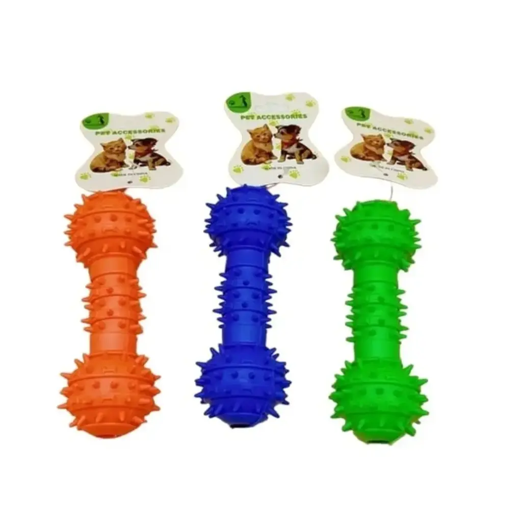 Juguete mordillo mancuerna con pinches