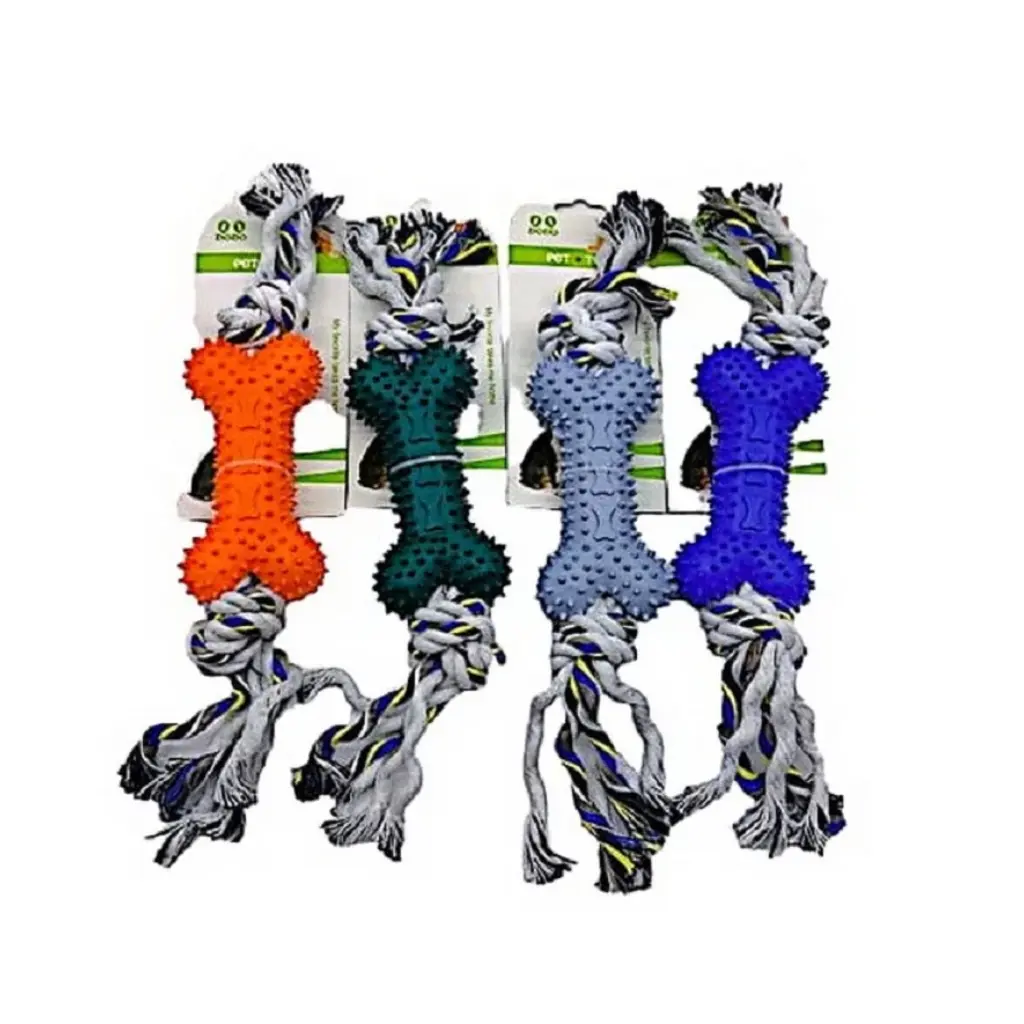 Soga nudo de algodón huesito con pinches mediano