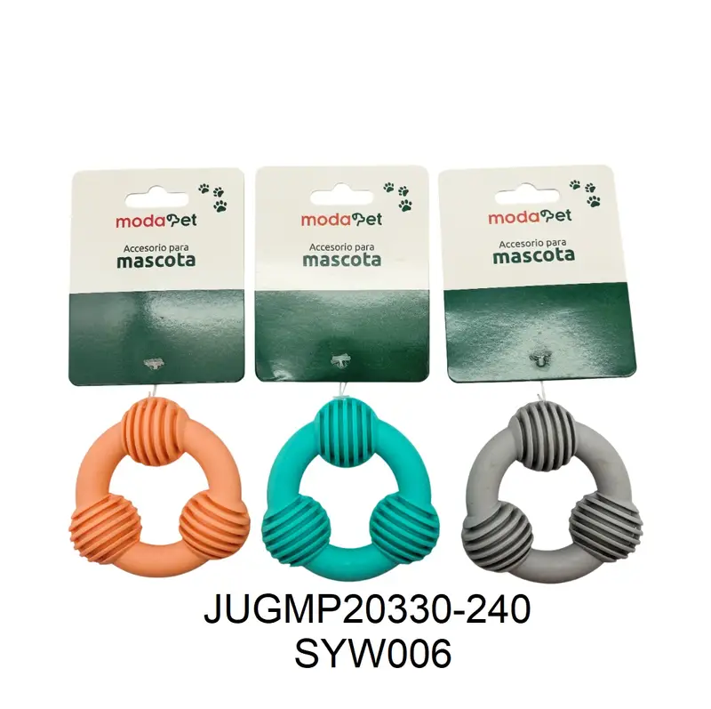 Circulo mordillo con tres pelotas