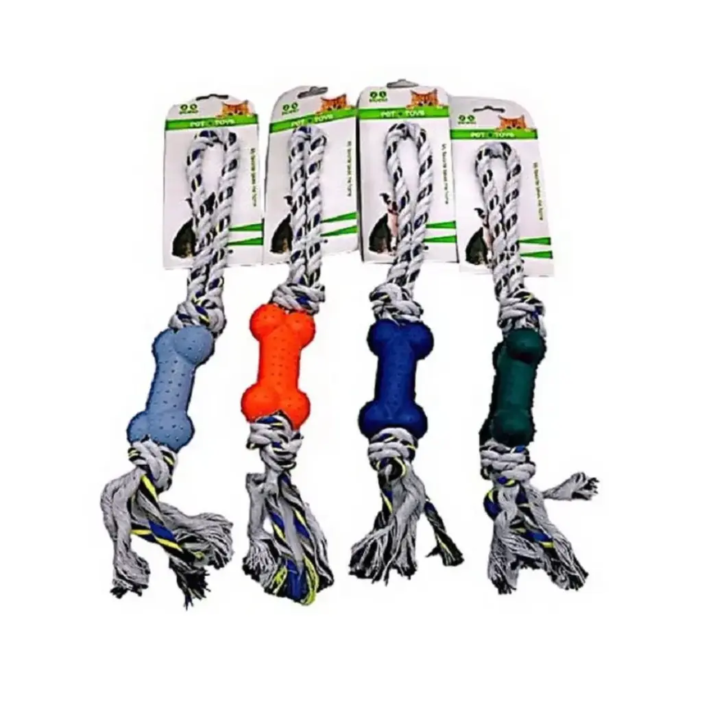 Soga nudo de algodón huesito con pinches