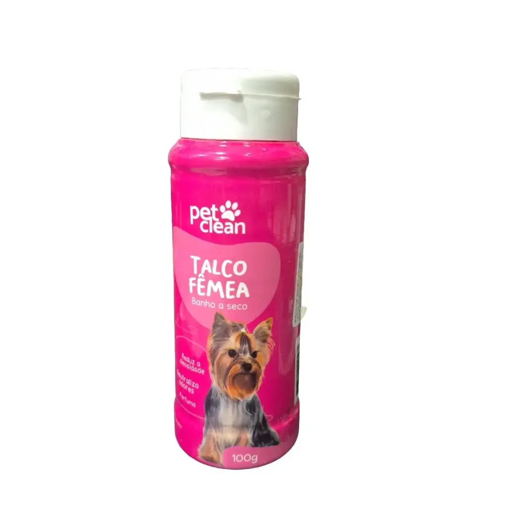 Baño seco en talco para hembra Pet Clean