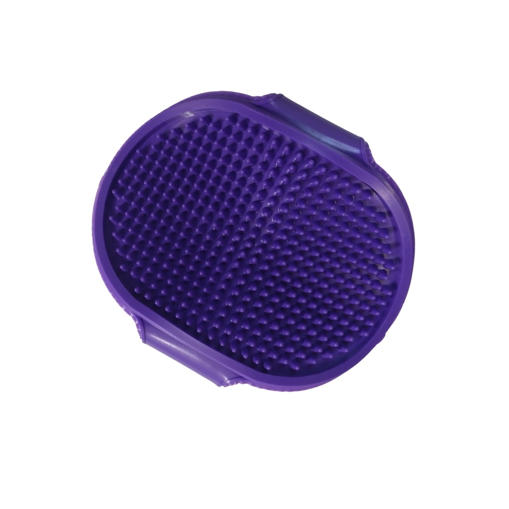 Rasqueta oval de goma pelo grueso