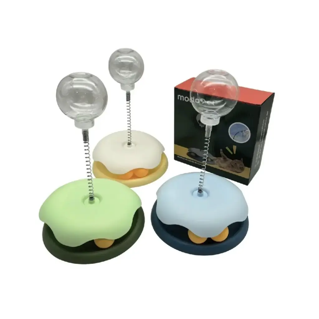 Juguete gato canasto con pelota y dosificador