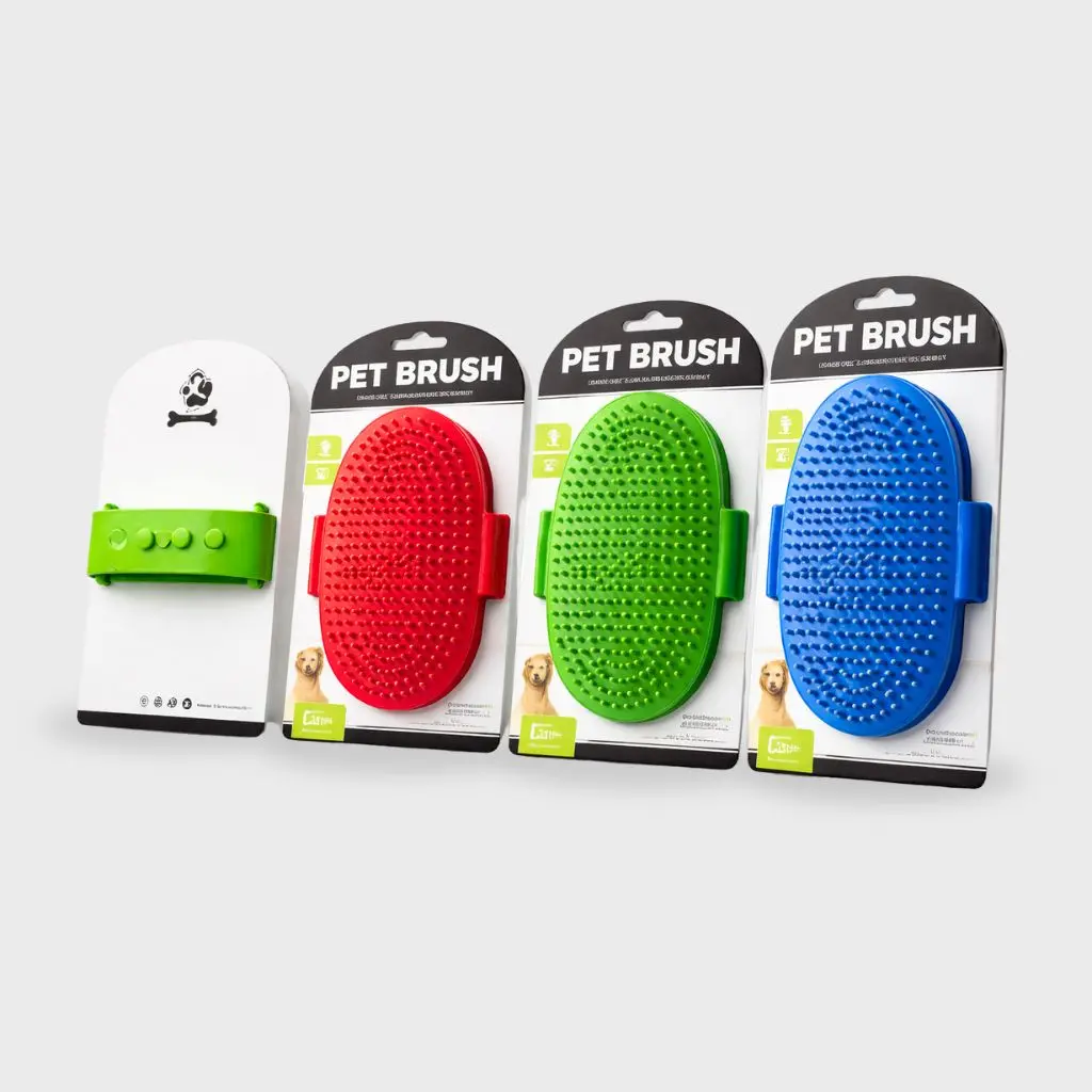 Rasqueta oval de goma con pinches de metal