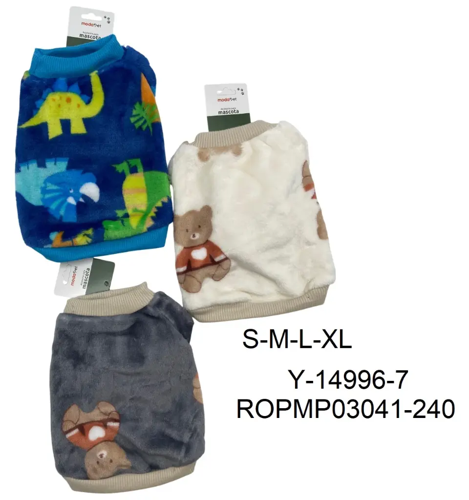 Buzito plush con estampado Talle L