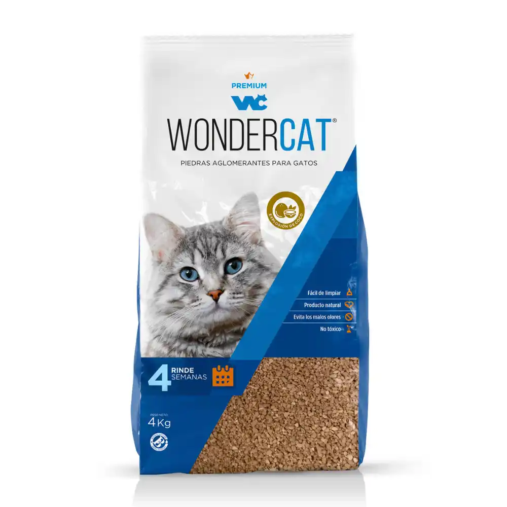 Arena aglomerante WonderCat coco 4kg