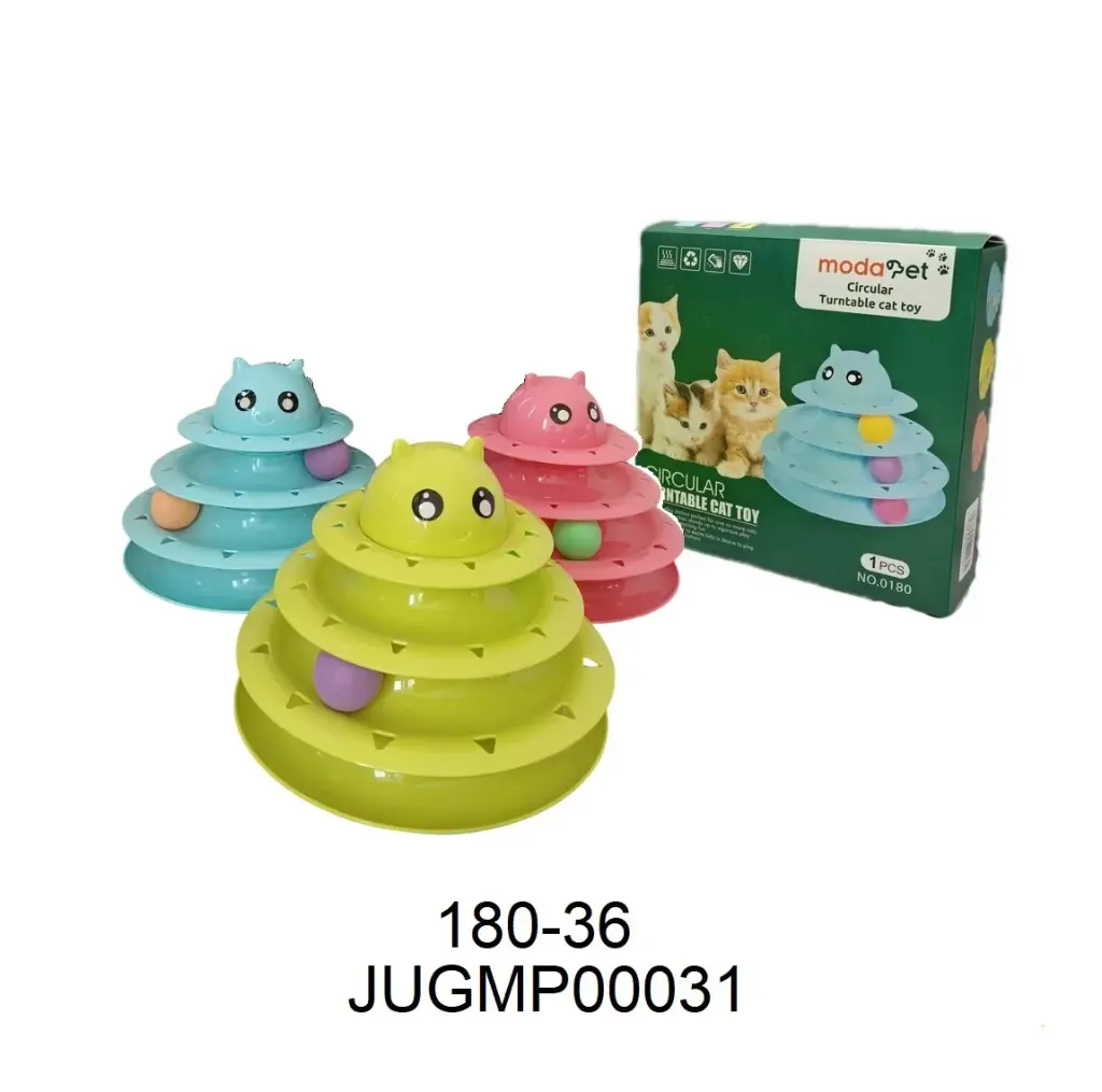 Juguete para gato 3 pisos con pelotas