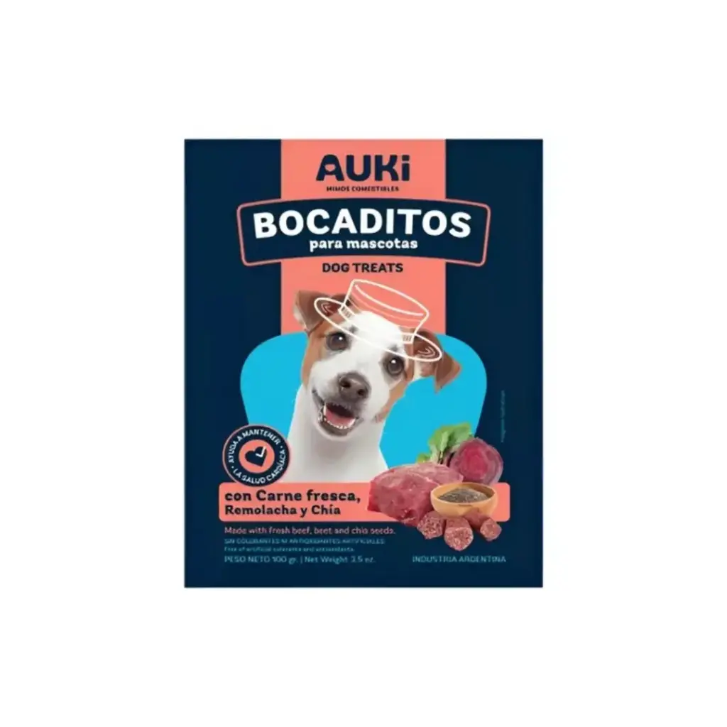 Auki bocaditos Carne Remolacha y Chia x 100gr 