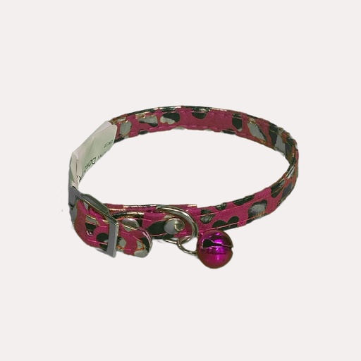 [OP0137] Collar para gato animal print dorado