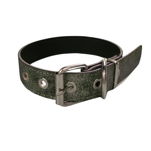 [C-003A] Collar cuero perro mediano fantasia 45cm (LUR)