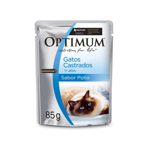 [OSGAC085] Pouch Optimum Cat Castrados Pollo x 85gr