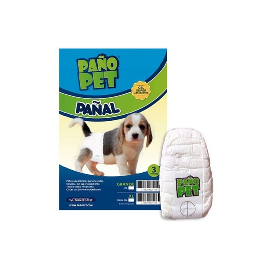 [PAÑOCH] Panal Pañopet chico hasta 1kg x 3 unidades