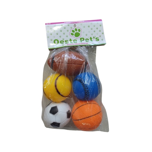[PP26022] Pelotas de vinilo surtida x 5 unidades