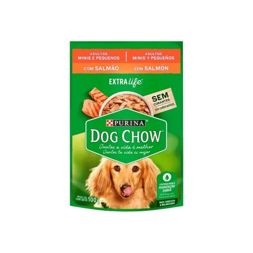[12409090] Pouch Dog Chow Adulto Minis y Peq C/Salmón x 100gr