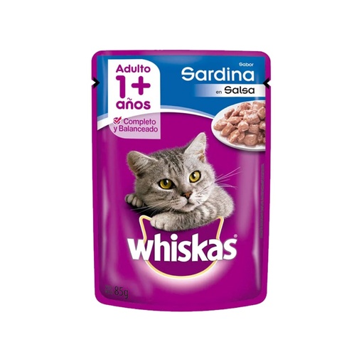 [CWPAR12] Pouch Whiskas Adulto Sardina Salsa x 85gr