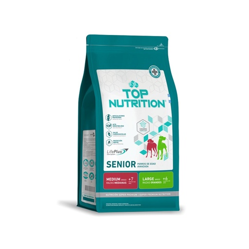 [7575] Top Nutrition Dog Adult Senior Med y Large x 15kg