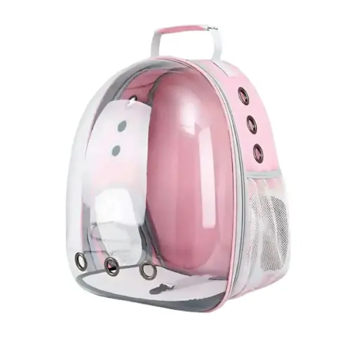 [MCHLTRNSPRTDR] Mochila transportadora burbuja transparente