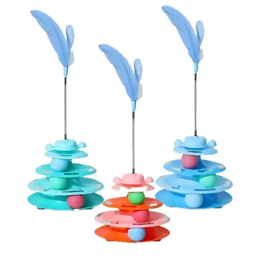 [8688250312214] Juguete gato torre circular con pluma