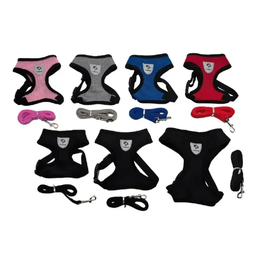 [6937241114668M] Conjunto arnés y correa aireado eco Talle M