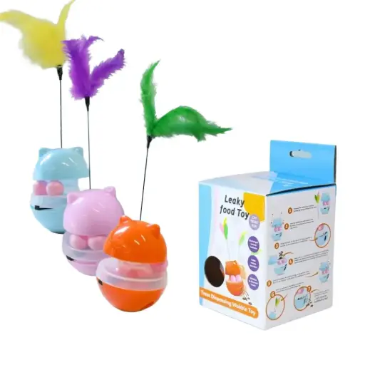 [8688241109687] Juguete gato trompo pelotas y pluma