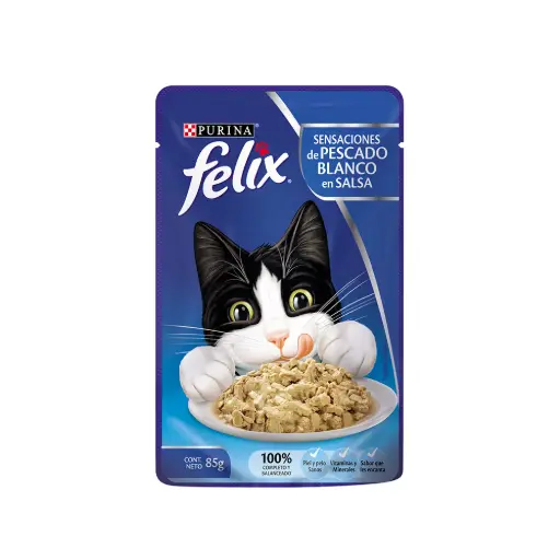 [12534433] Pouch Felix Pescado Blanco 85g 