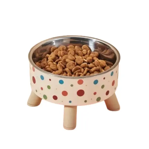 [6937250617174] Comedero acero con altura 4 patas 18x11cm