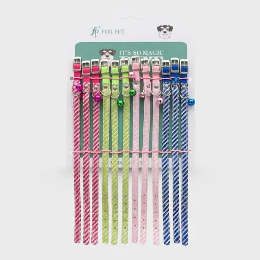 [8206720003716] Collar para gato cuerina brillos