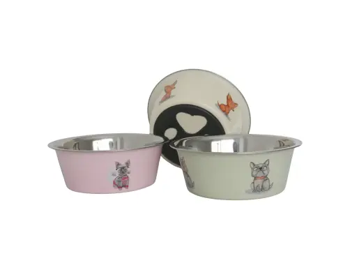 [8686240715458] Comedero de acero con huella 21cm