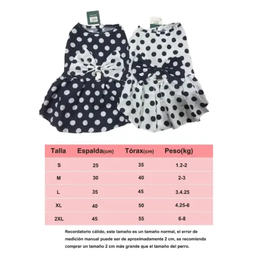 [6937250918011XL] Vestido con lunares Talle XL