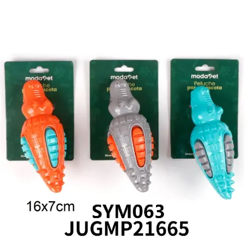 [6968222121665] Juguete mordillo cocodrilo 16 x 7cm